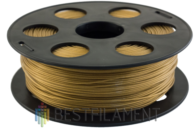 Золотистый металлик PETG пластик Bestfilament для 3D-принтеров 1 кг (1,75 мм) Золотистый металлик PETG пластик Bestfilament для 3D-принтеров 1 кг (1,75 мм)