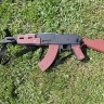 Деревянный Автомат Калашникова АК-74, игрушка-резинкострел, окрашен под настоящий