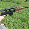 Деревянная Снайперская винтовка Драгунова (СВД), игрушка-резинкострел, окрашена под настоящий