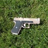 Деревянный пистолет Glock 26, в сборе, игрушка-резинкострел