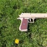Деревянный пистолет «Дезерт Игл» (Desert Eagle), игрушка-резинкострел