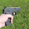 Деревянный пистолет Ярыгина «Грач», игрушка-резинкострел окрашенный