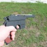 Деревянный пистолет «Маузер» К-96, игрушка-резинкострел окрашен под настоящий