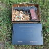 Деревянный пистолет Стечкина, игрушка-резинкострел окрашен под настоящий