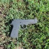 Деревянный пистолет Беретта М9, игрушка-резинкострел окрашен под настоящий